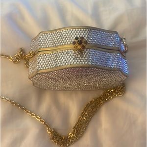 Judith Leiber Fullbead miniaudiere evening clutch.